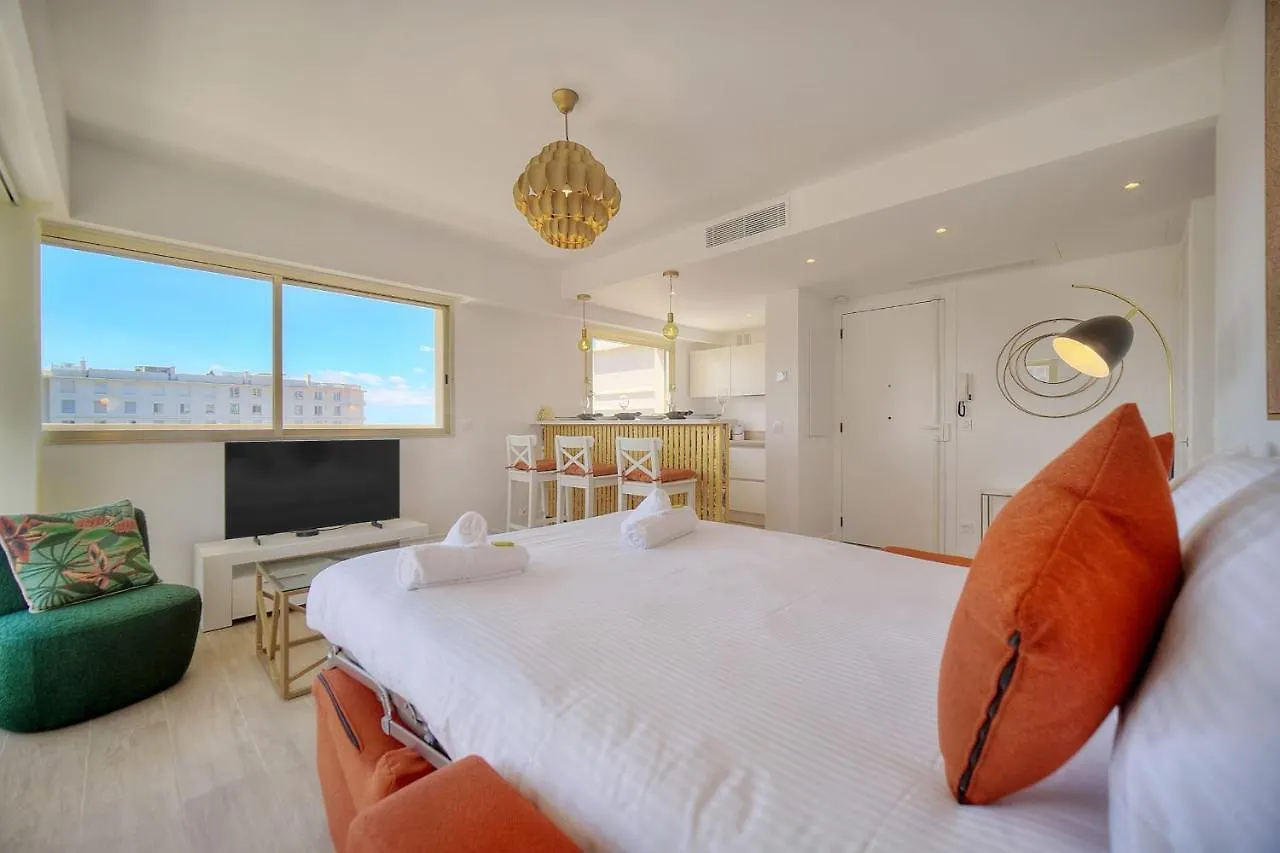 Immogroom - 5 Min From The Croisette Beaches - Terrace - Ac - Sea View 戛纳 0*,